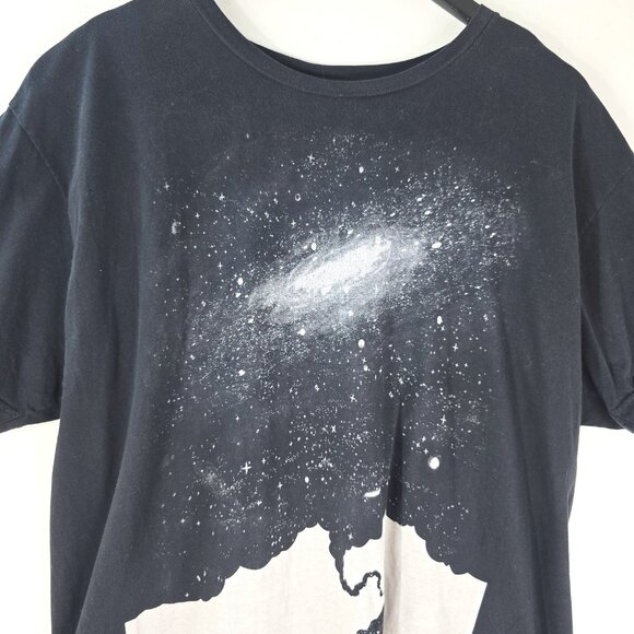 Vintage The Imaginary Foundation T-Shirt Black Smoking Pipe Galaxy Space - Picture 3 of 6
